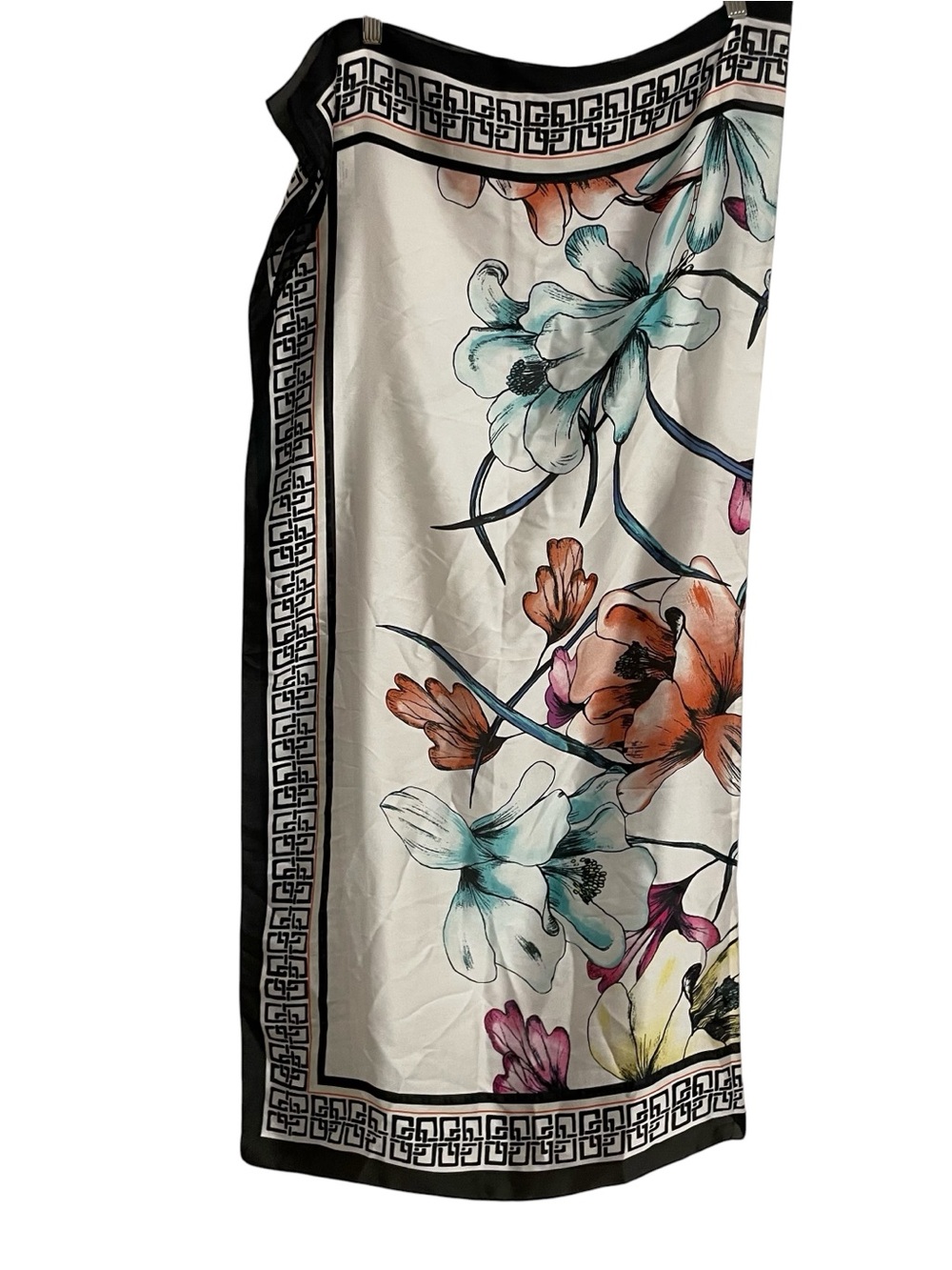 CHICO'S Floral 41” BC Square Scarf Wrap NEW Lightweight Multicolored Promo